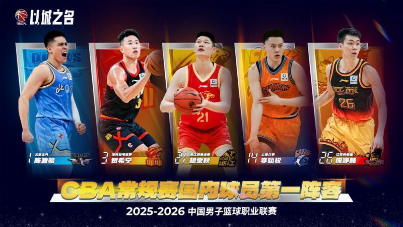 CBA｜陈盈骏、周琦分别入选常规赛最佳一阵、二阵